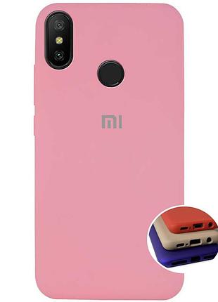 Чехол silicone full case для xiaomi redmi note 6 pro (05) pink розовый