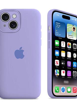 Чехол с защитой камеры kassel silicone camera protective для iphone 15 (41) фиолетовый lilac