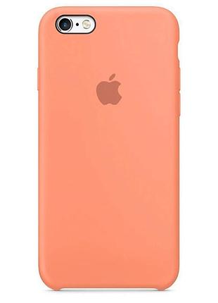Чехол silicone case для iphone 6/6s peach оранжевый