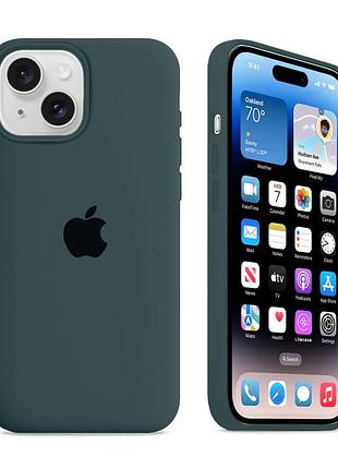 Чехол kassel silicone full case protective для iphone 15 с микрофиброй серый plasma ash