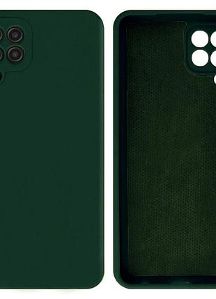 Чохол silicone case camera protective для samsung a22 4g (38) forest green темно-зелений