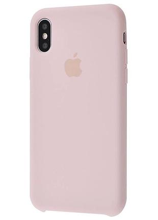Чехол silicone case для iphone x/xs pink sand пудра