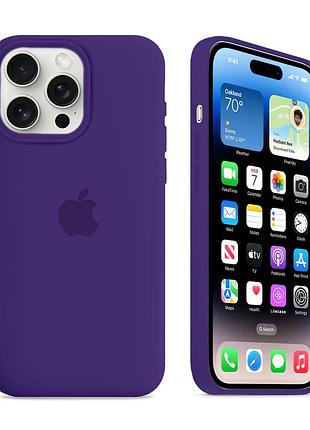 Чехол kassel silicone full case protective для iphone 16 pro max с микрофиброй фиолетовый ultraviolet