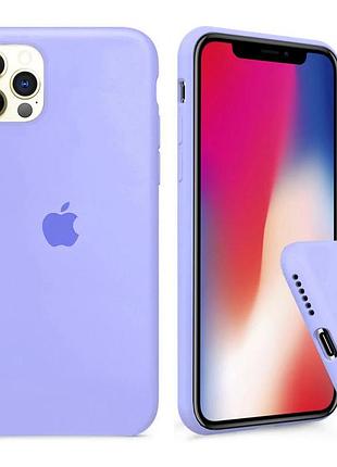 Чехол silicone full case для iphone 11 pro lilac голубой