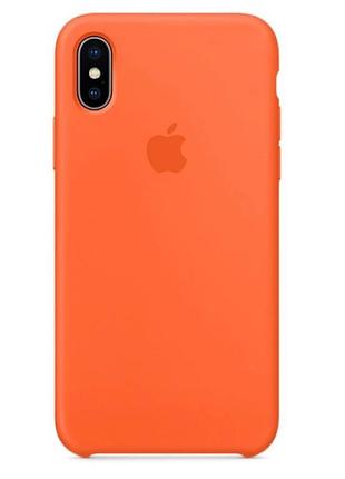 Чехол silicone case для iphone xs max orange оранжевый