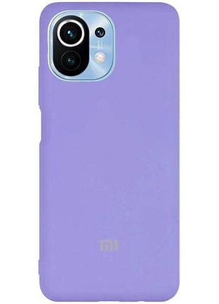 Чехол silicone case premium для xiaomi mi 11 lite lilac (13) лиловый