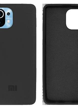 Чехол силиконовый full противоударный premium для xiaomi mi 11 lite (5) charcoal dray серый