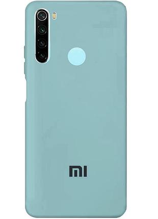 Чехол silicone case premium для xiaomi redmi note 8 turquoise (02) бирюза