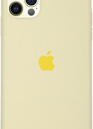 Чохол silicone case для iphone 12 pro mellow yellow жовтий