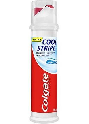 Зубная паста с дозатором colgate cool stripe 100 мл