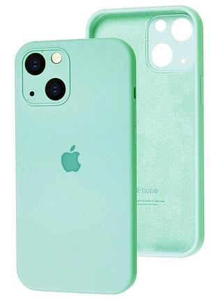 Чехол silicone full case camera protective для iphone 14 spear mint (35) мятный