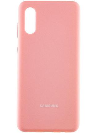 Чехол silicone case для samsung premium a02 pink (04) розовый