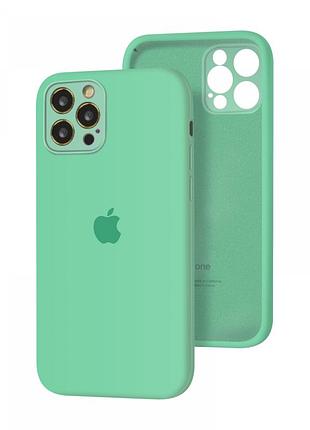 Чехол silicone full case camera protective для iphone 13 pro max spear mint (35) мятный