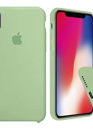 Чехол silicone full case для iphone x/xs mint мятный