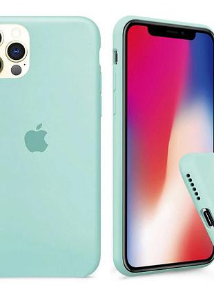 Чехол silicone full case для iphone 11 pro turquoise светло зеленый