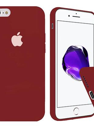 Чехол silicone full case для iphone 8 product red темно красный