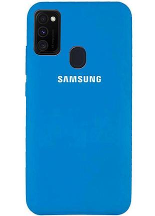 Чохол silicone case для samsung premium m30s/m21 blue (16) синій