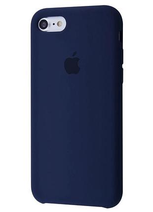 Чехол silicone case для iphone 7 dark blue темно синий