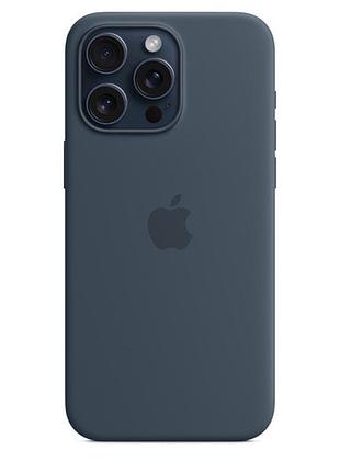 Чехол silicone case with magsafe для iphone 15 pro max - storm blue