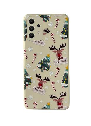 Чехол новогодний tpu для samsung a52 (09) елка merry christmas белый