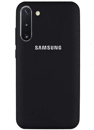 Чохол silicone case для samsung premium note 10 black (03) чорний