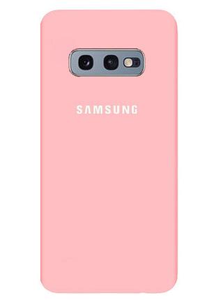 Чохол silicone case для samsung premium s10e pink (04) рожевий