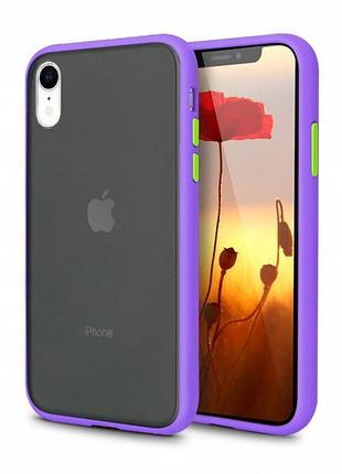 Протиударний чохол avenger case для iphone xr (10) purple