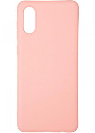 Чохол silicone case для samsung premium a02 pink sand (18) пудра