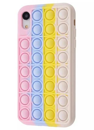 Чохол pop-it case для iphone xr pink light rainbow