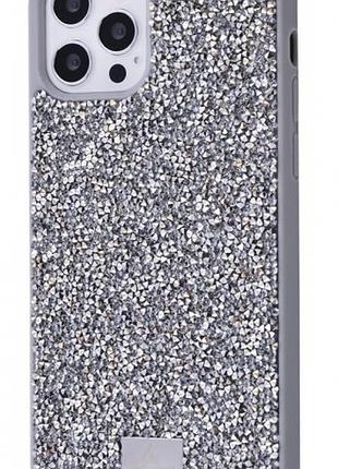 Чехол diamond the bling world case для iphone 13 pro (03) silver серебряный