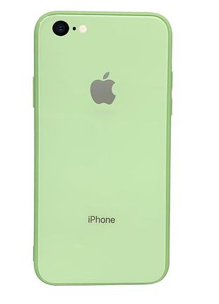 Чехол стеклянный glass case для iphone 6/6s (09) mint зеленый
