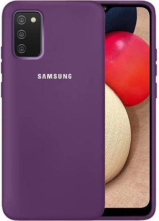 Чехол silicone case для samsung premium a02s purple (14) фиолетовый