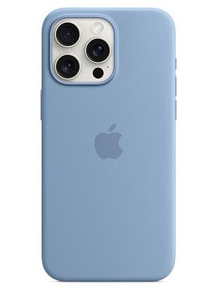 Чехол silicone case with magsafe для iphone 15 pro max - winter blue