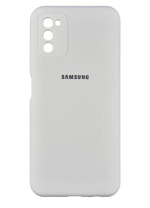 Чехол silicone case для samsung premium a03s white (09) белый