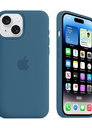 Чехол kassel silicone full case protective для iphone 13 с микрофиброй синий blue cobalt