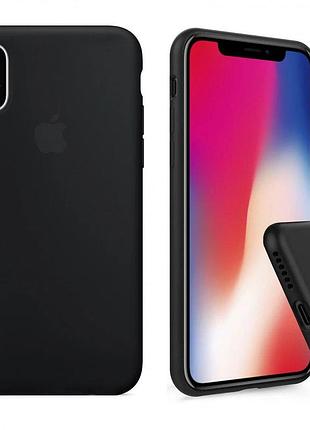 Чехол silicone full case для iphone x/xs black чёрный
