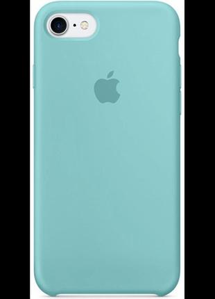Чохол silicone case для iphone 8 sea blue бірюза
