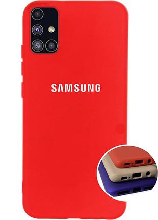 Чехол silicone full case для samsung m31s (24) red красный