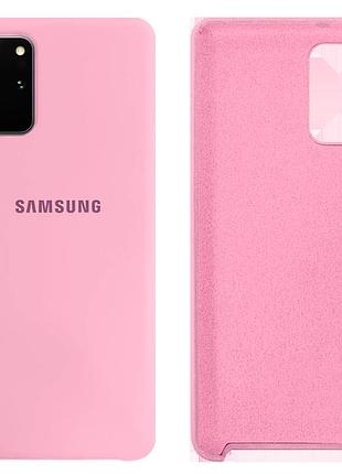 Чехол силиконовый full противоударный premium для samsung s20 plus (17) light pink светло-розовый