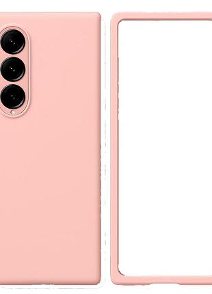 Чехол силиконовый full camera protective для samsung z fold4 (18) pink sand песочно-розовый