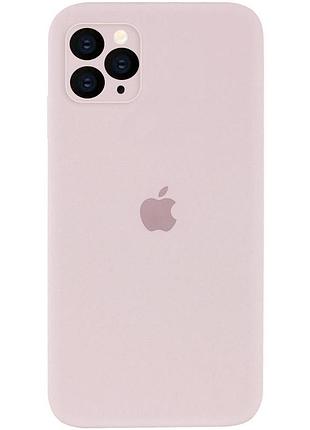 Чехол silicone full case camera square (квадратные) для iphone 11 pro pink sand (01) пудра