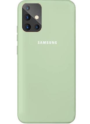 Чехол silicone case для samsung premium a72 mint (19) мятный