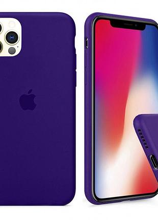 Чехол silicone full case для iphone 12 pro max ultraviolet фиолетовый