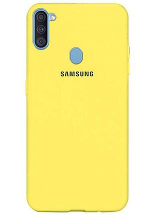Чохол silicone case для samsung premium m11 yellow (20) жовтий