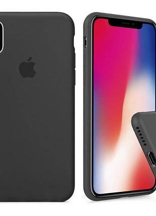 Чохол silicone full case для iphone xs max dark grey темно-сірий
