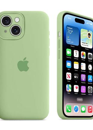 Чехол с защитой камеры kassel silicone camera protective для iphone 13 (01) зеленый mint