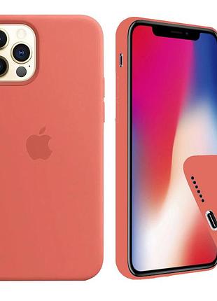 Чехол silicone full case для iphone 11 pro camelia светло красный