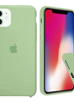 Чехол silicone full case для iphone 11 mint мятный