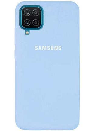 Чохол silicone case для samsung premium a42 lilac cream (11) блакитний