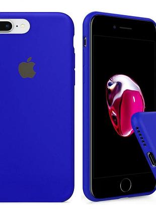 Чохол silicone full case для iphone 8 plus shiny blue електрик